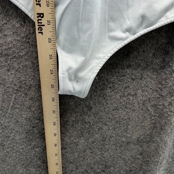 Free People Bodysuit Womens Small White Stretch One Piece Swimsuit Takahashi - Picture 6 of 10